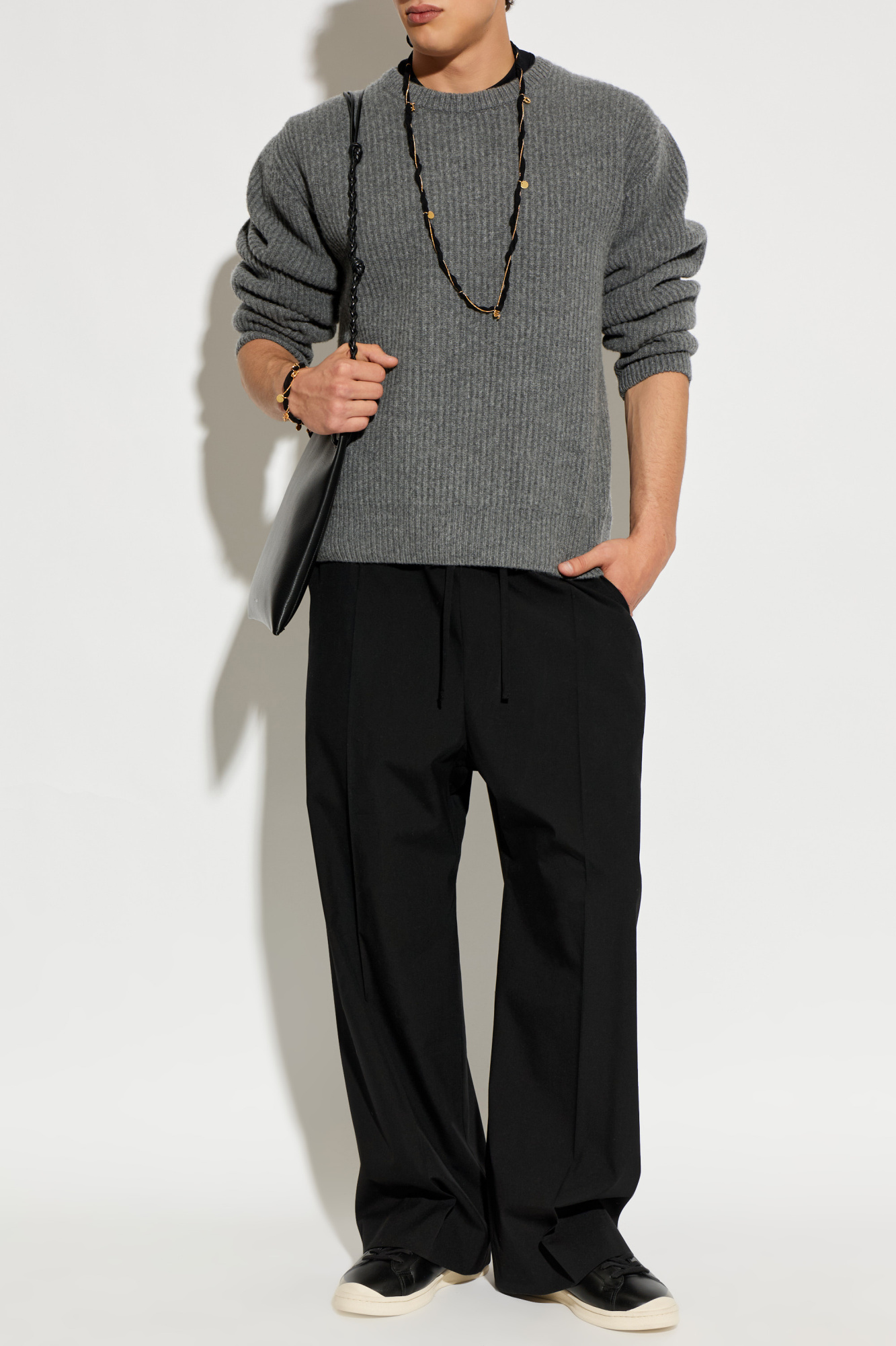 Grey Wool sweater with a crew neck JIL SANDER - Vitkac Canada